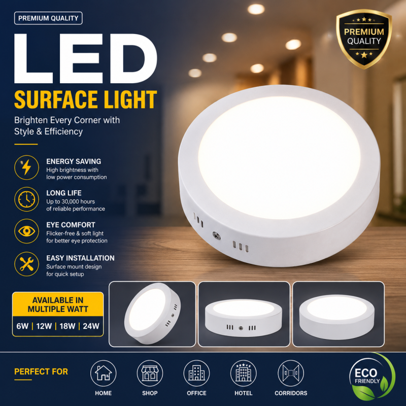 Barsha Lighting 12W Concil Led Light Pack Of 5