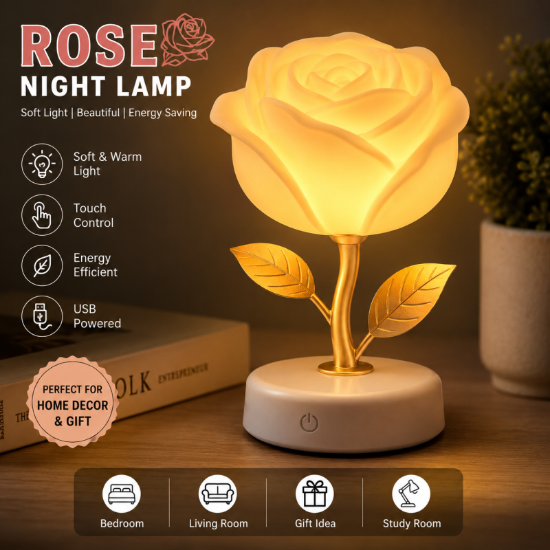 Barsha Lighting Backup Rose Shape Night Lamp Pack Of 10