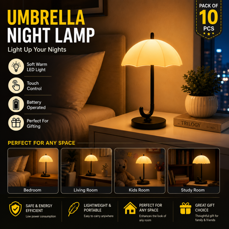 Barsha Lighting Backup Umbrella shape night lamp Pack Of 10