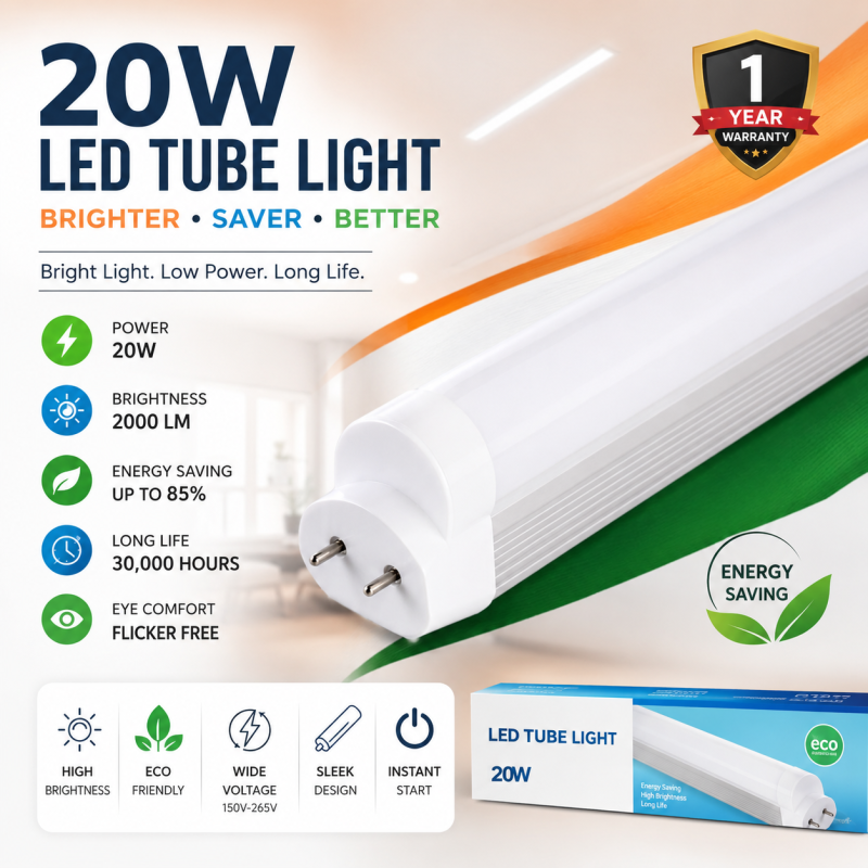 Barsha Lighting 20W Tube Light Pack Of 5