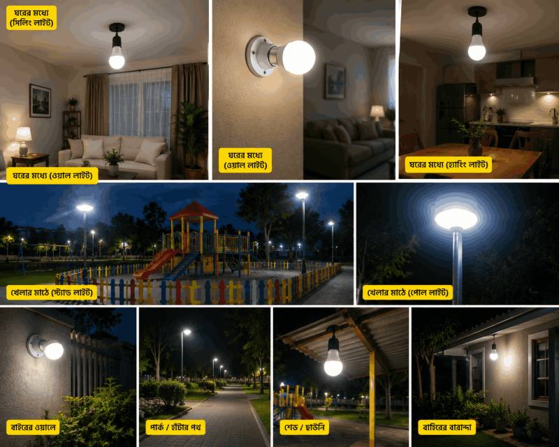 BARSHA LIGHTING 9W LED LIGHT PACK OF 4
